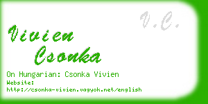 vivien csonka business card